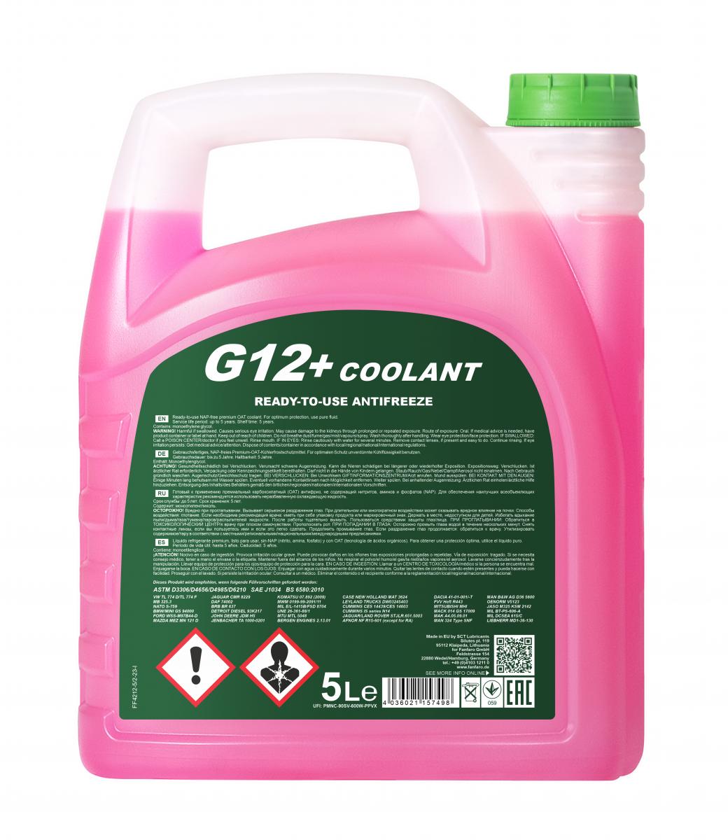 5 Liter FANFARO Coolant G12+ Kühlflüssigkeit – Levoil