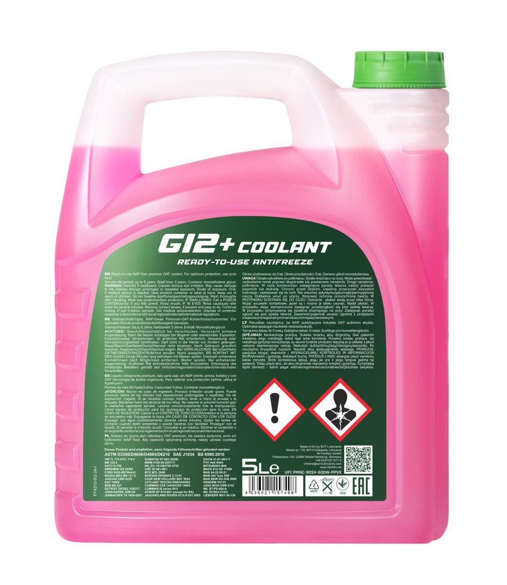 5 Liter FANFARO Coolant G12+ Kühlflüssigkeit – Levoil