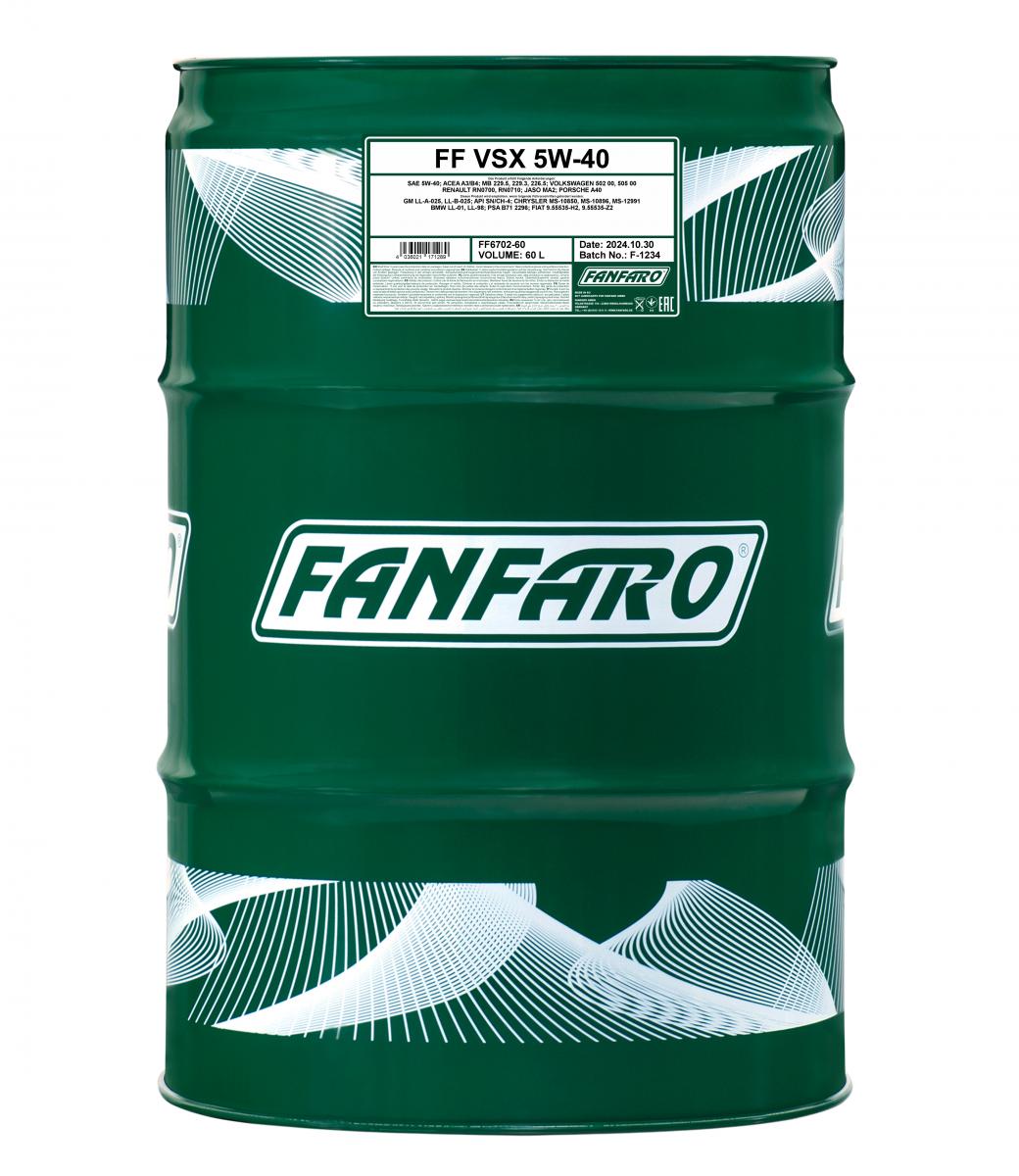 FANFARO 5W-40 VSX Motoröl, MB 229.5, VW 502 00/505 00